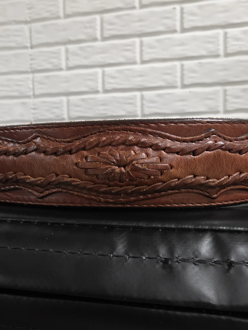 Vintage 1991 Leather Western Belt Size 30